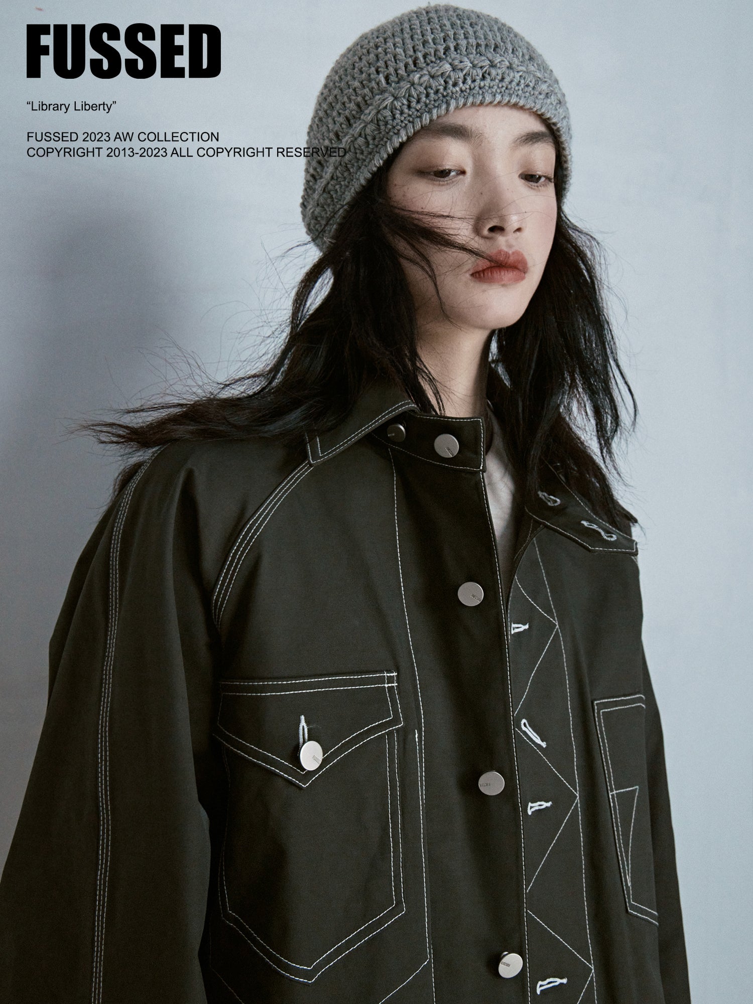 Stitch Oversize Casual Retro Jacke