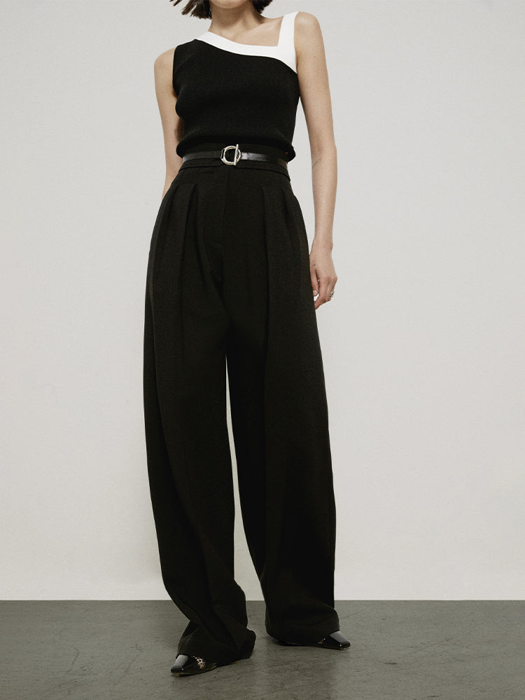 Strait Wide-Leg Classy Chic Pants
