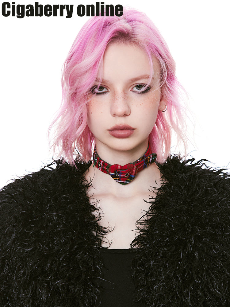 Checked Girly Punk Vintage Choker