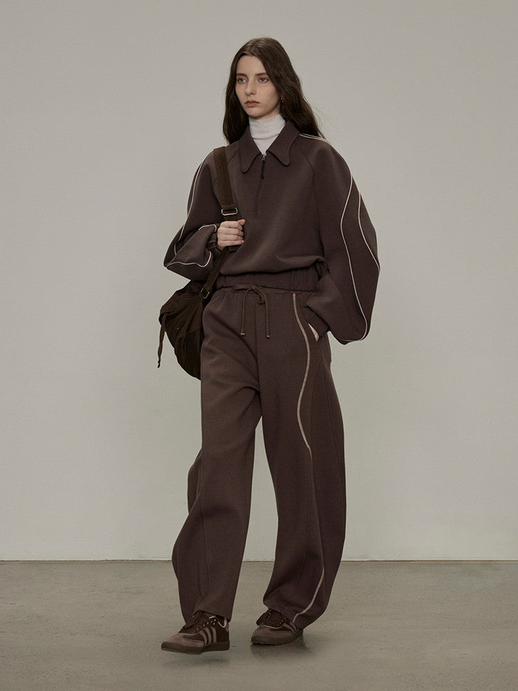 Set-Up Sweat Jersey Casual Wave Tops&Pants