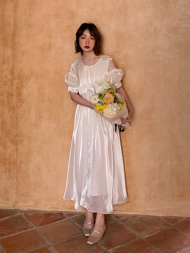 우아한 광택 플레어 프린세스 달콤한 장거리