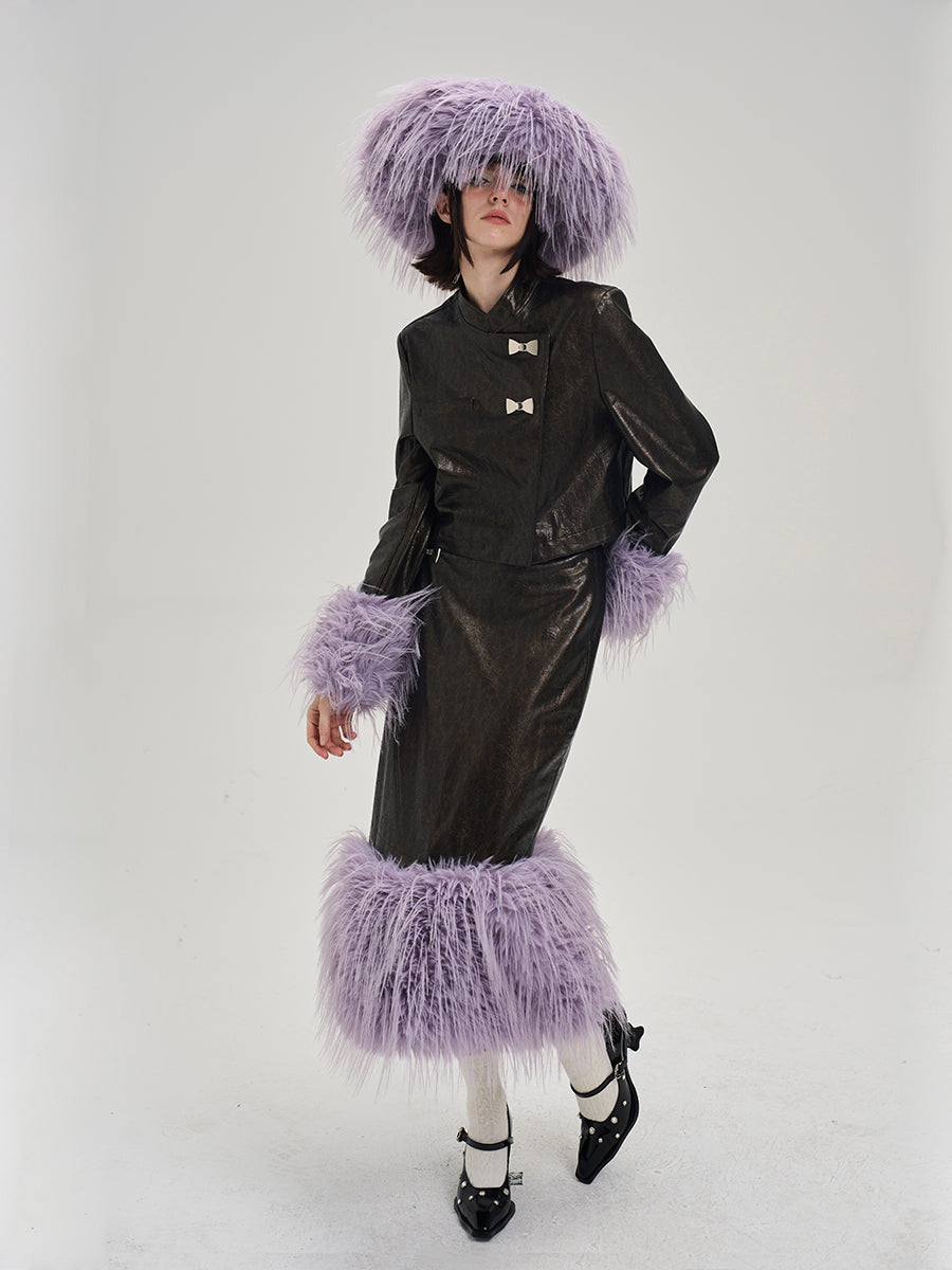 Tassel Leather Nichi Conspicuous Jacket&One-Piece