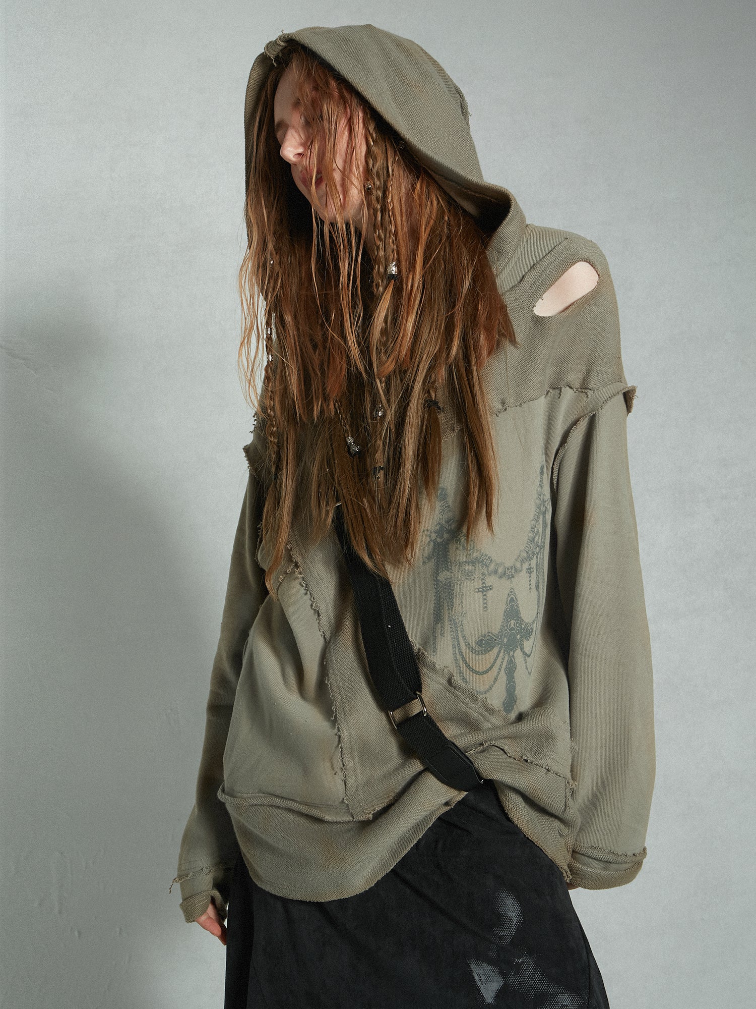 Sweat Hoodie Cut Nichi Oversize Parka – ARCANA ARCHIVE