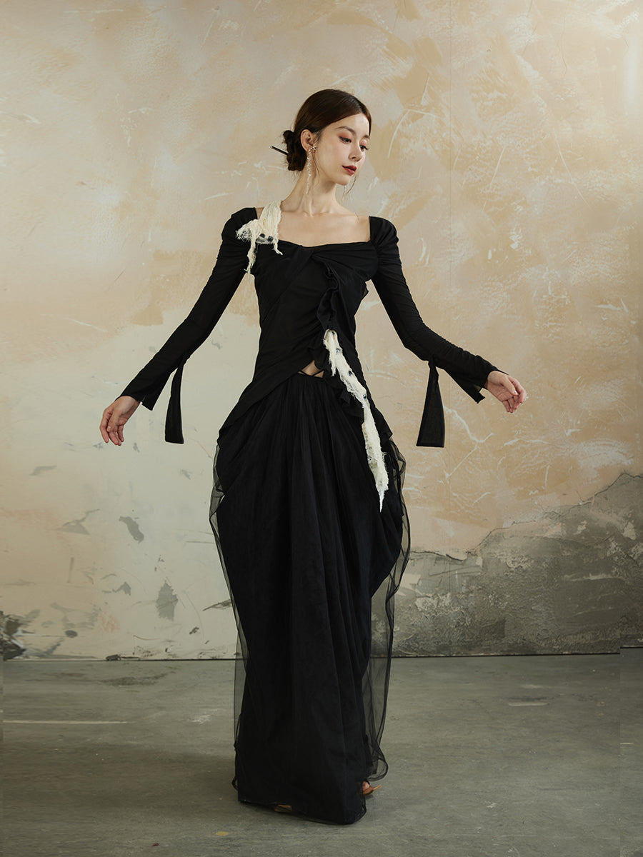 Ciffon Fluffily Elegant Chic Long-Skirt