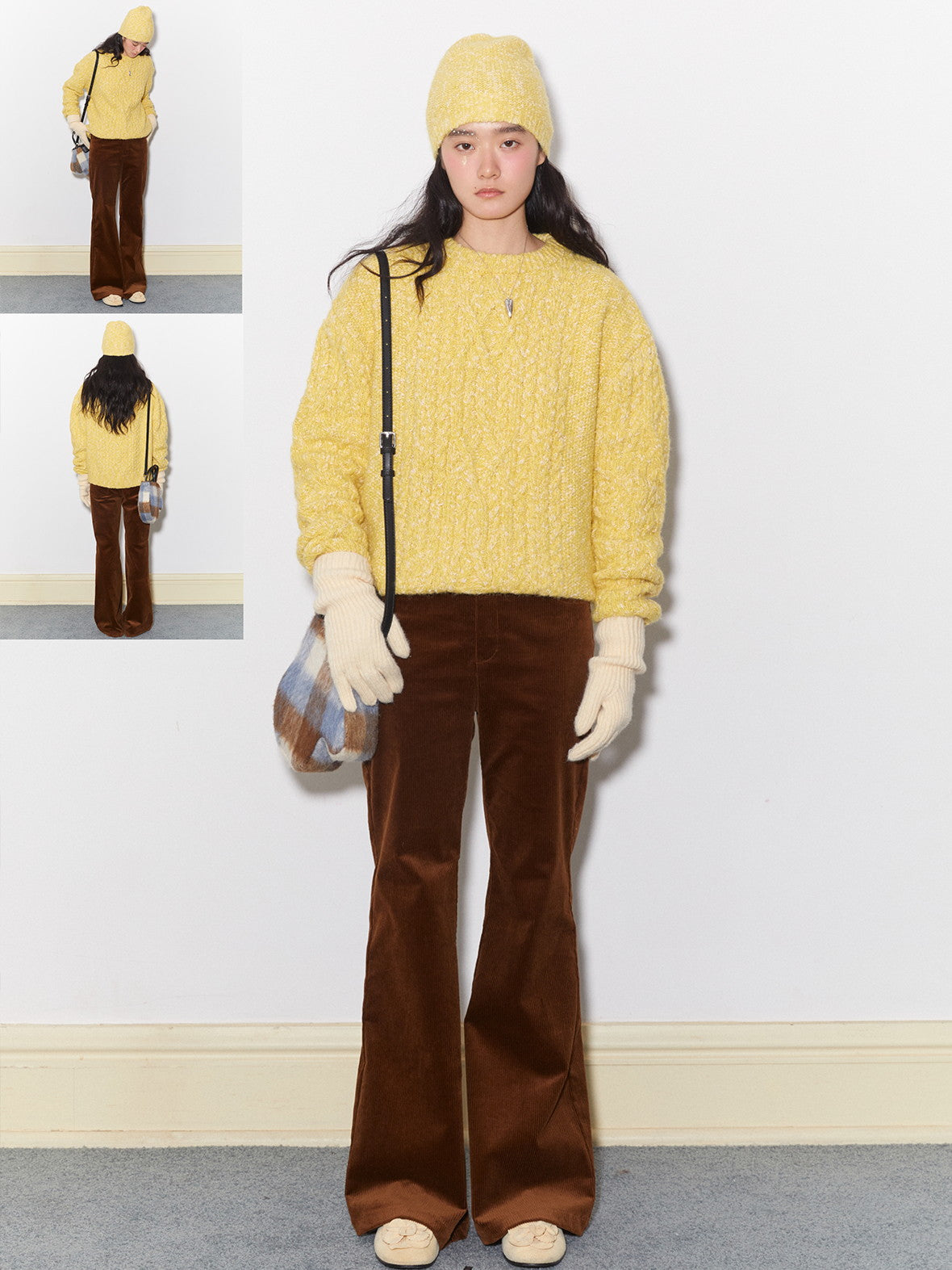 Cwer-Neck Vivid Vintage Simple Chic Cable-Knit