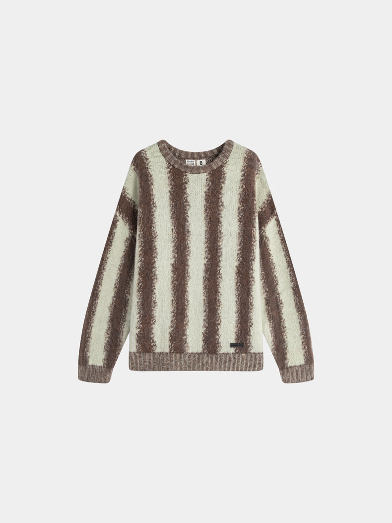 Stripe Border Strick Retro Tops & Hut