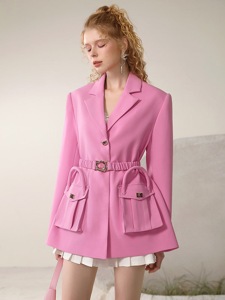 니치 포켓 생생한 Gaudy A-Line Nichi 재킷