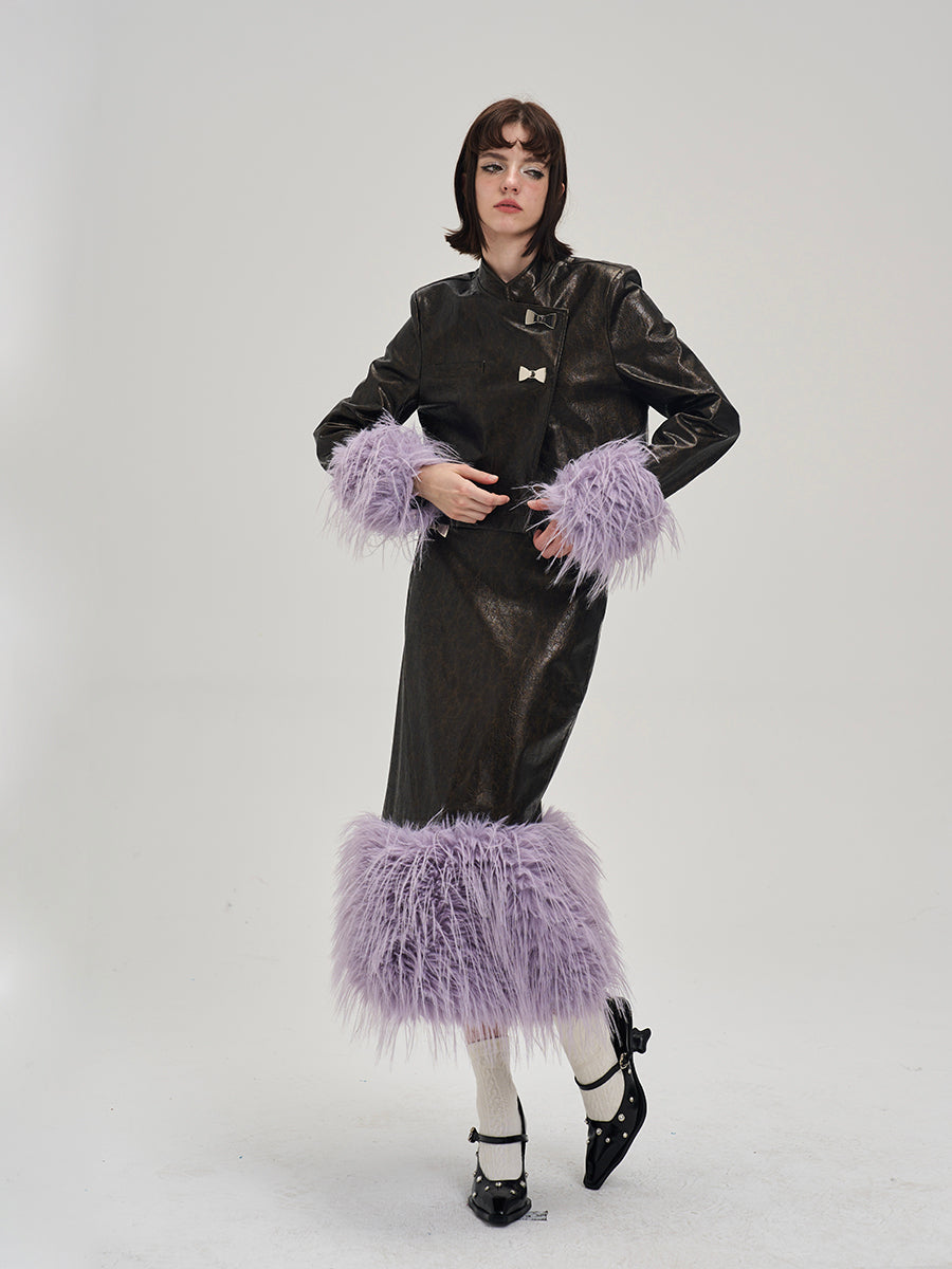 Tassel Leather Nichi Conspicuous Jacket&One-Piece