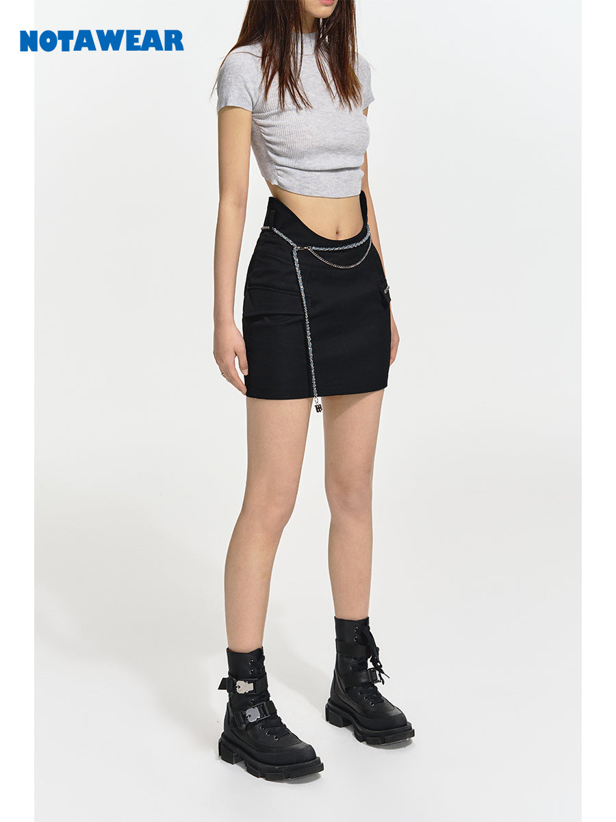 High-Waist Nichi UNIQUE Mini Tight Skirt