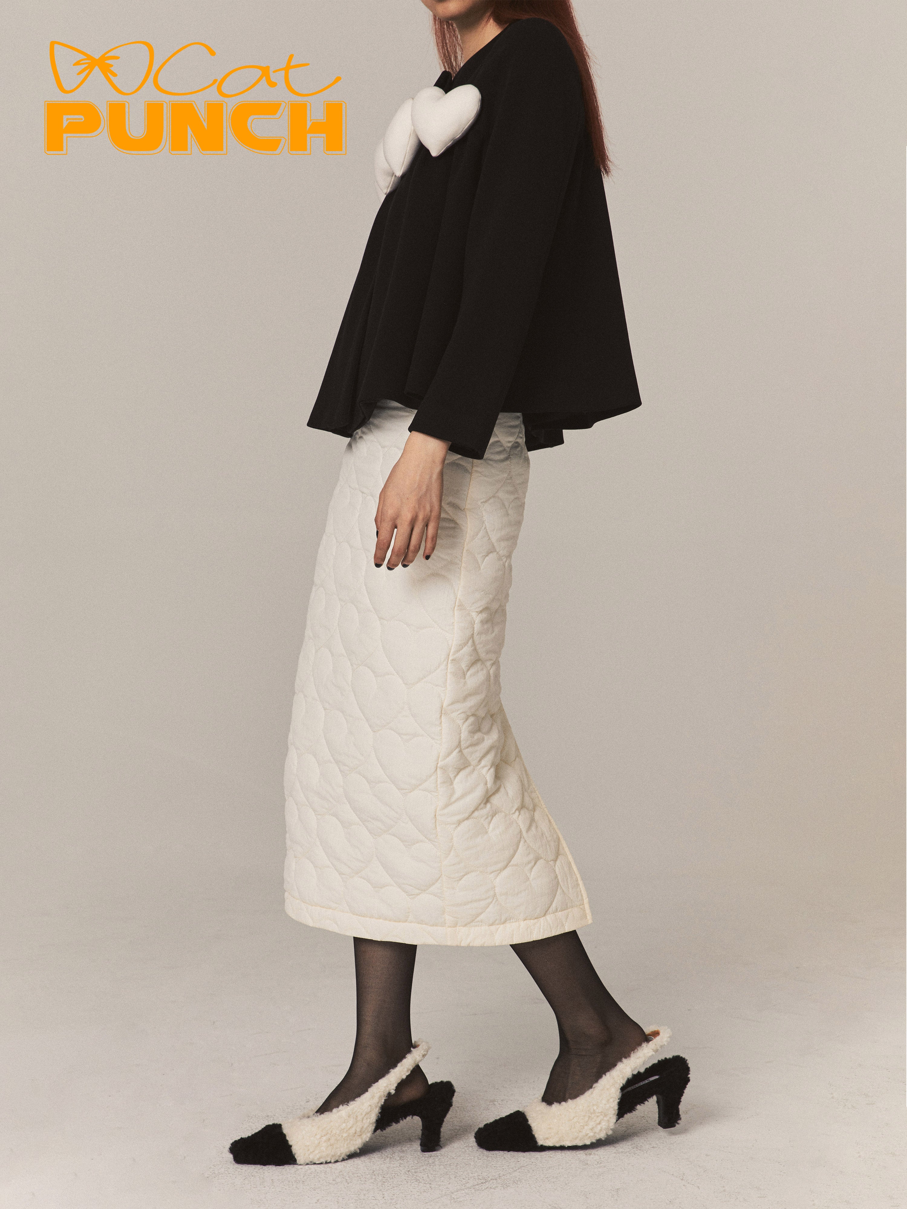 Quilten einfacher Herz-Emroidery Chic Bleistift-Rock-Rocke