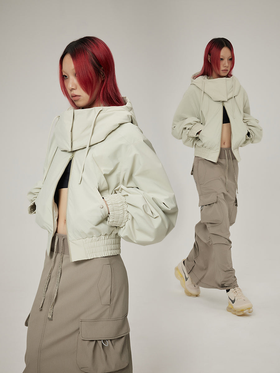 Sweat à capuche Ballon-manche de Blouson Plain Blouon