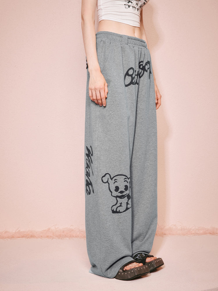 Straight Character Relax Loose Pants