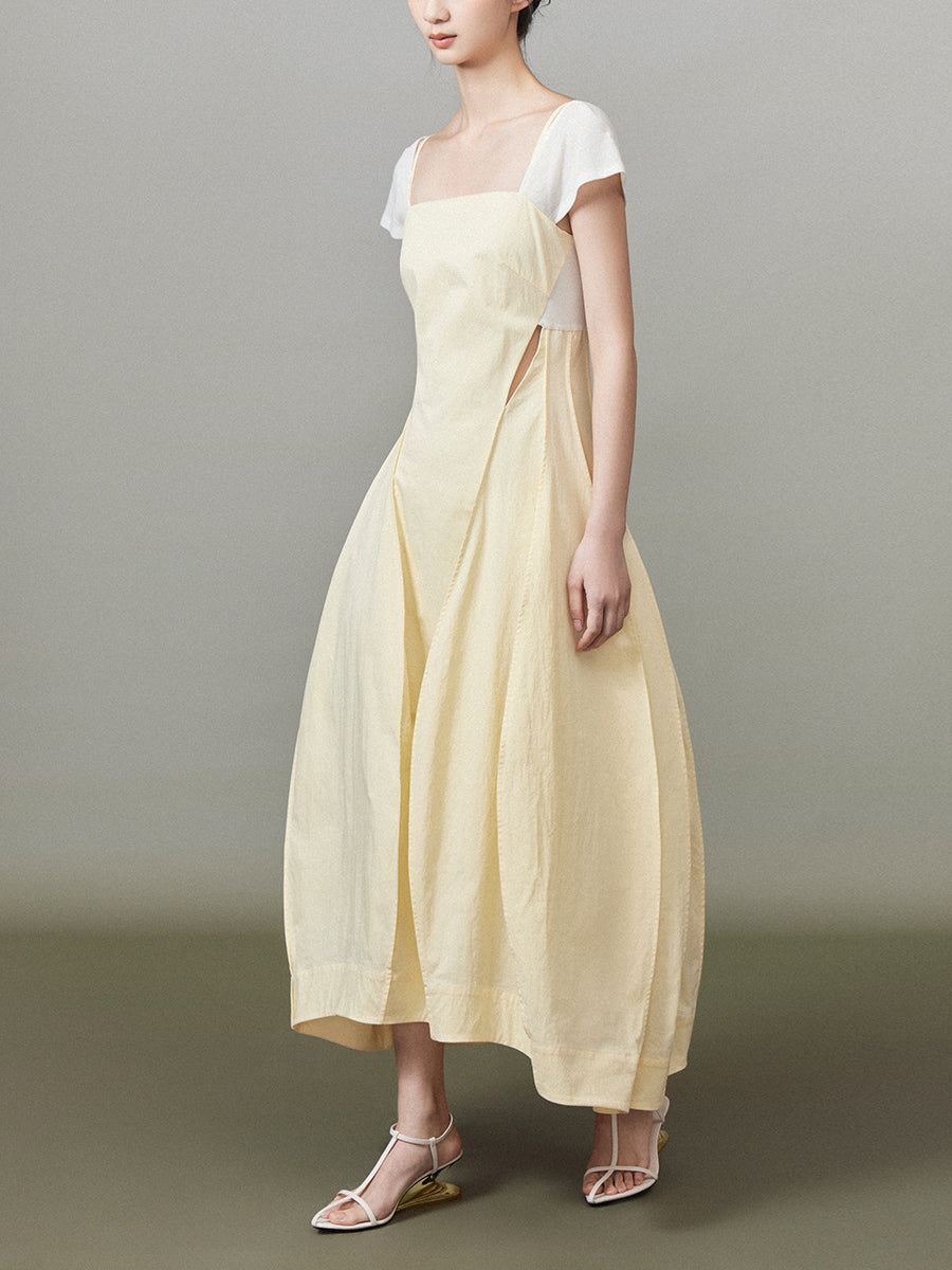 Fish-Tail Fluffily Cut Long One-Piece