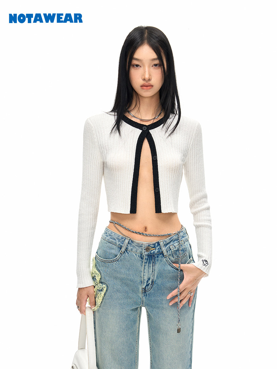 Summer-Knit Mermaid Tight Chic Cardigan & One-Piece