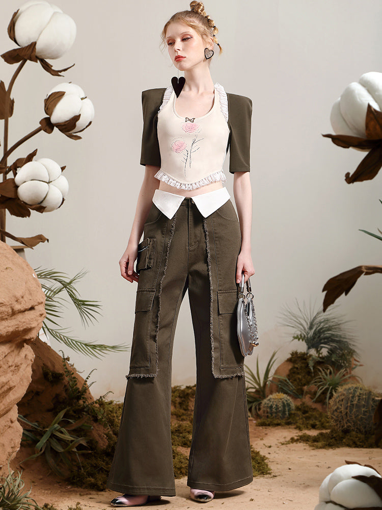 Straight Casual Wide Pants