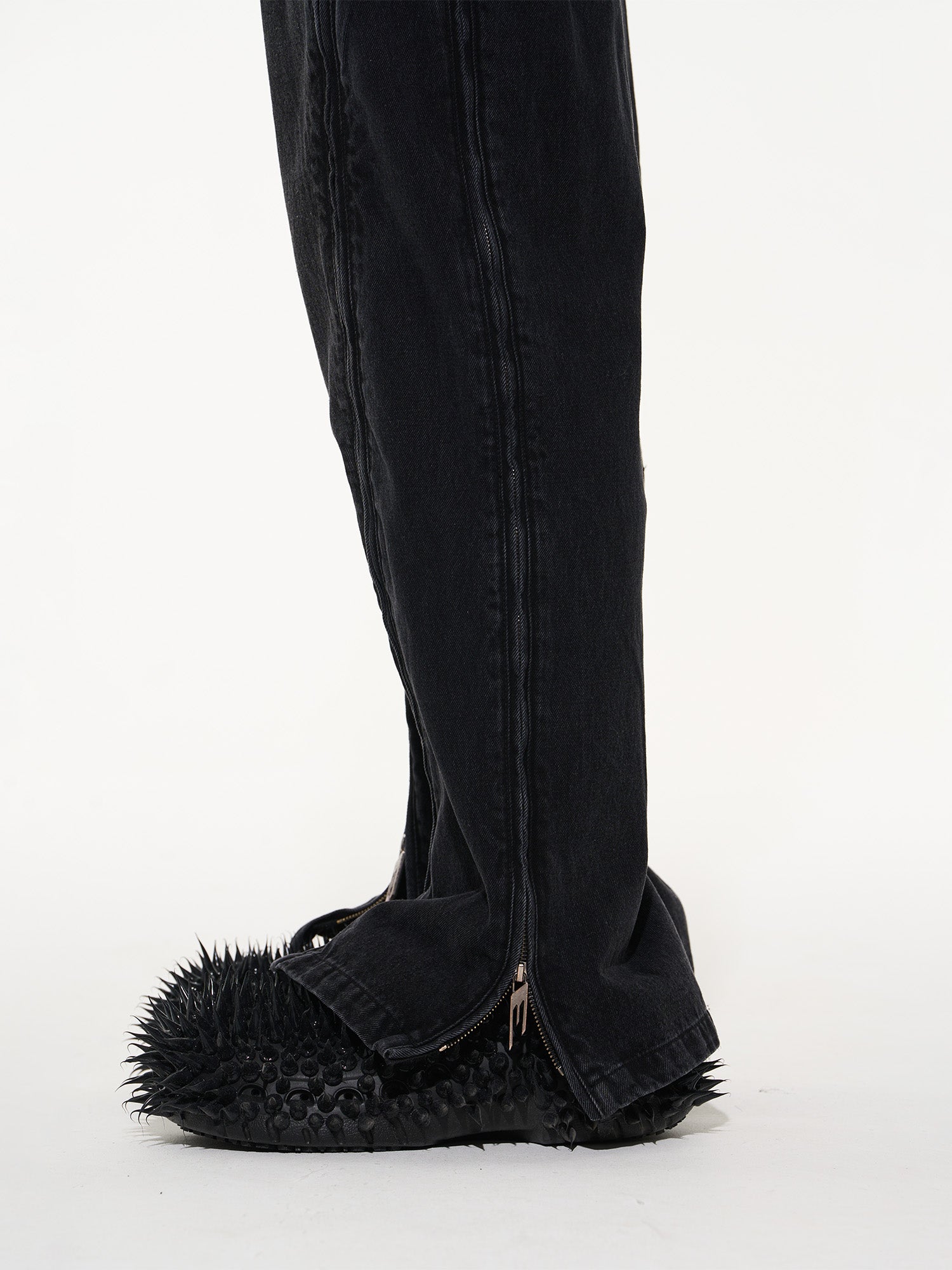 Denim Zip Nichi Straight Casual Pants