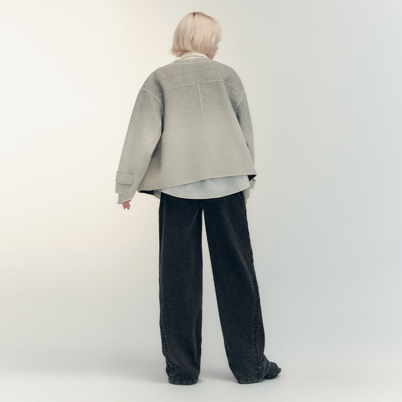 Nichi Wool Patchwork modischer Kurzschicht