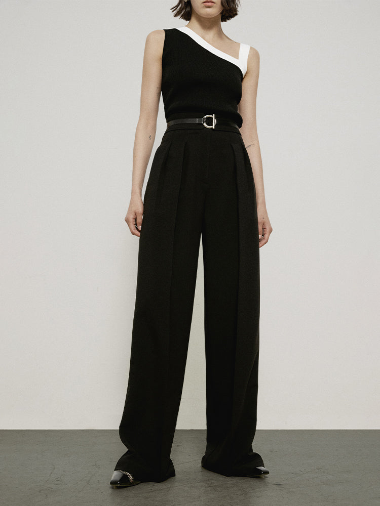 Strait Wide-Leg Classy Chic Pants