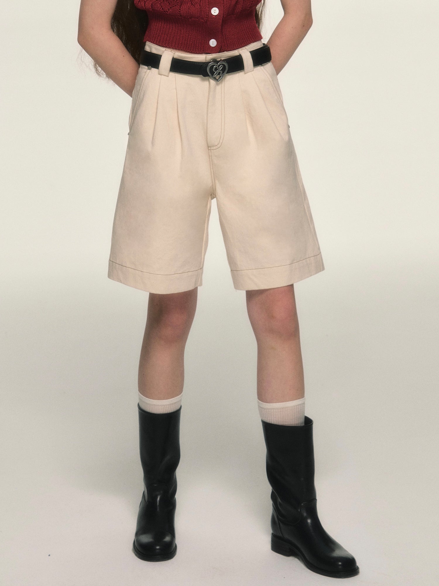 Denim Wide Casual Half-Pants