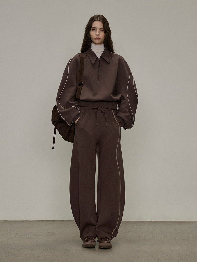 Set-Up Sweat Jersey Casual Wave Tops&Pants