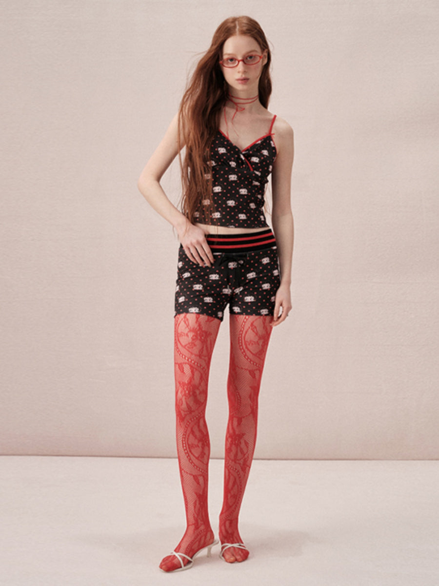 Betty Set-Up Casual Fancy Tight Relax Camisole&Bolero&Short-Pants