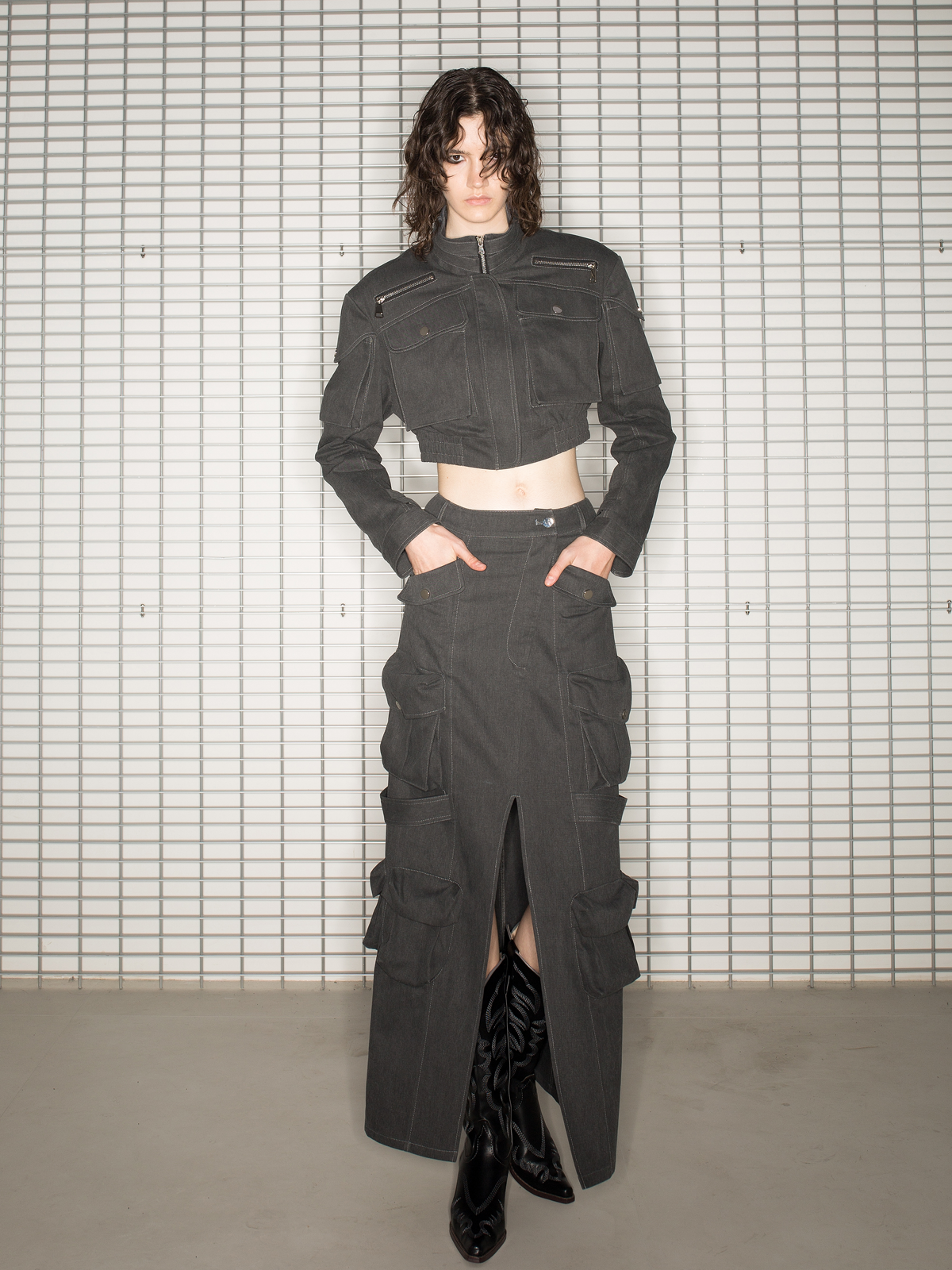 Casual Nichi Plain gutaussehende Kurzjacke & Langstachel