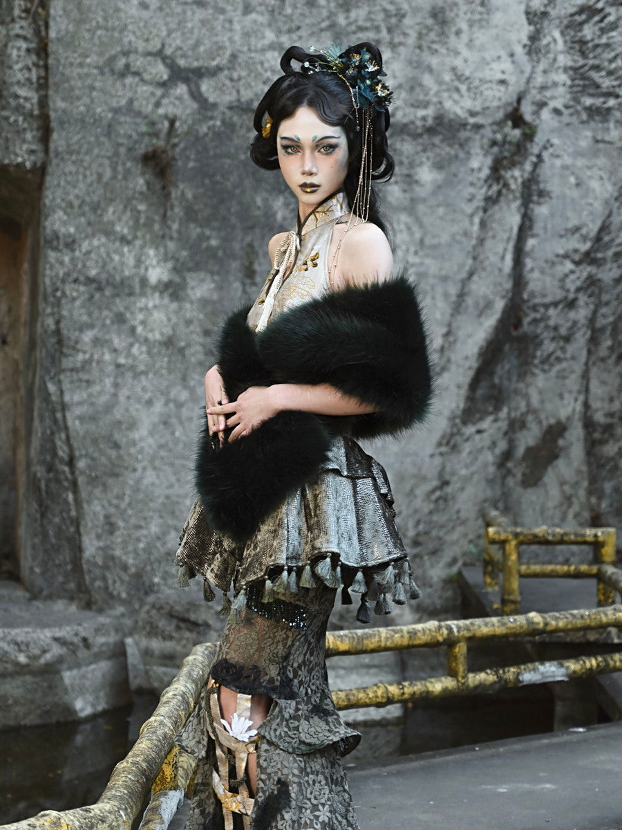 Fur Elegant Fluffily Plain Bolero