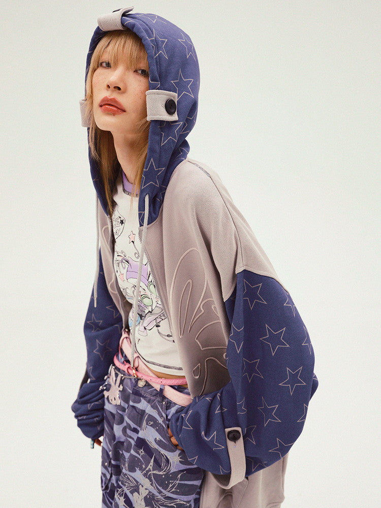 Star Hoodie Casual Fancy Character Parka