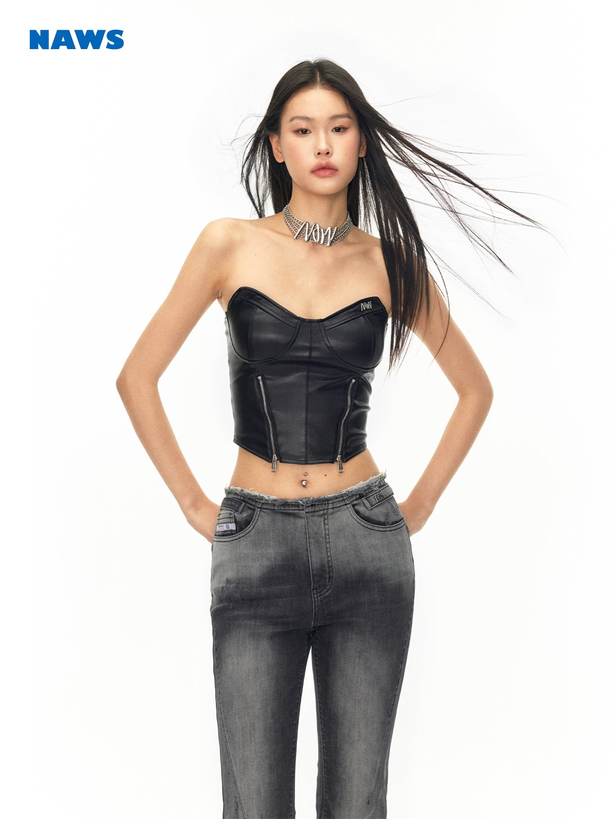 Knit Bi-Color Plain Set-Up Cardigan&Camisole