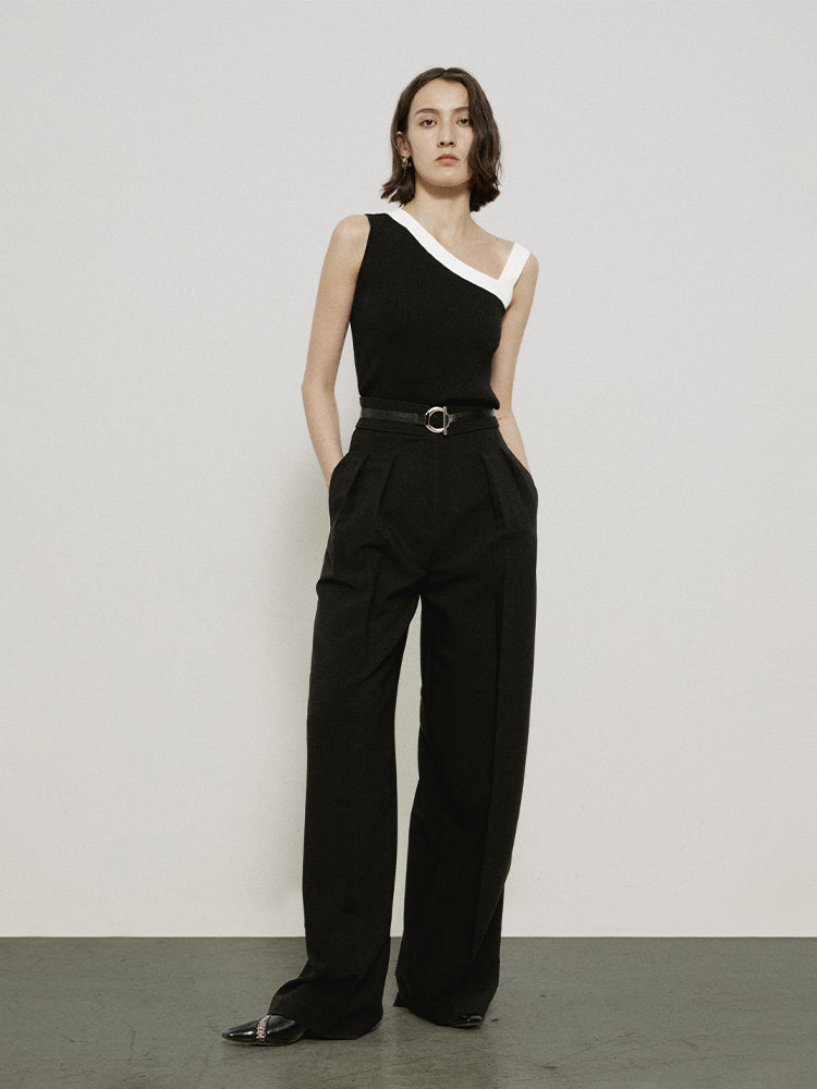 Strait Wide-Leg Classy Chic Pants
