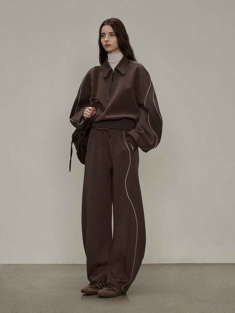 Set-Up Sweat Jersey Casual Wave Tops&Pants