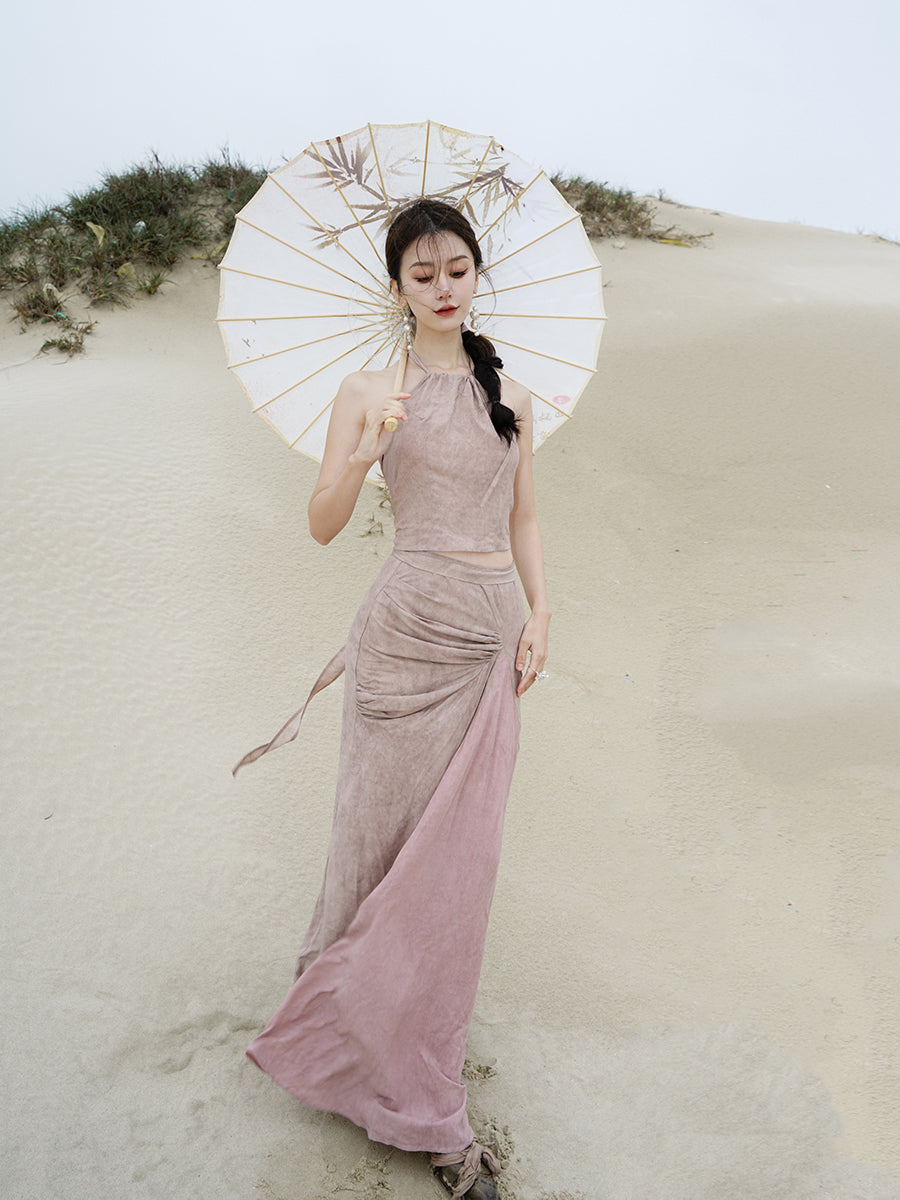 Tiered Slim Elegant Long Tops&Long-Skirt