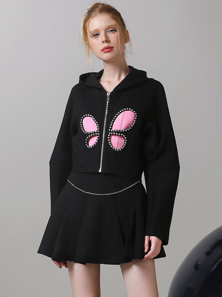 Glossy Oversize Suit Elegant Nichi Bold Parka&Short-Pants