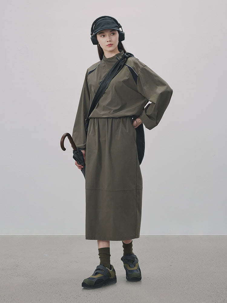 Cordon décontracté long-un-seul-pièce