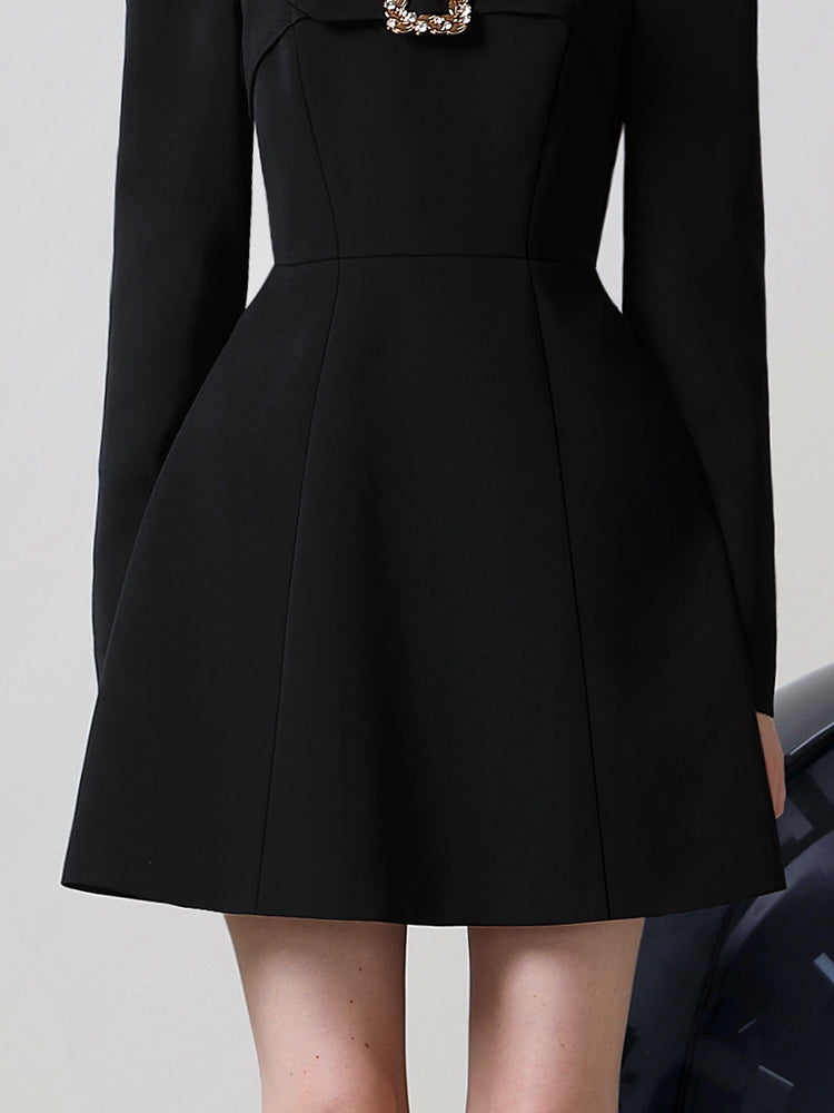 Chic Monotone Simple Short One-Piece