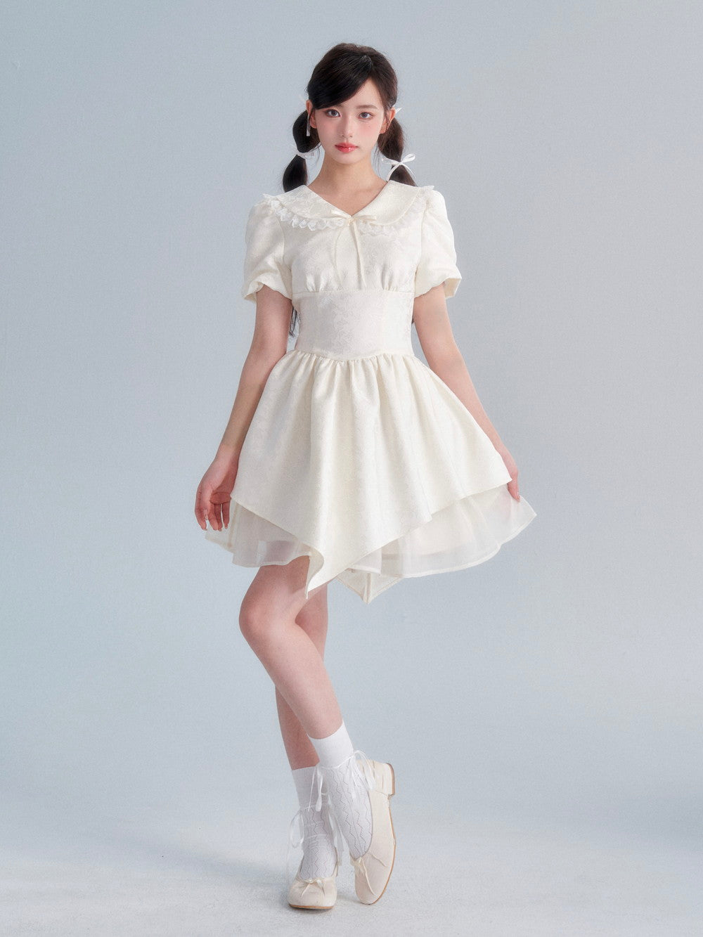 레이스 고급 스티미터 비대칭 달콤한 일체형