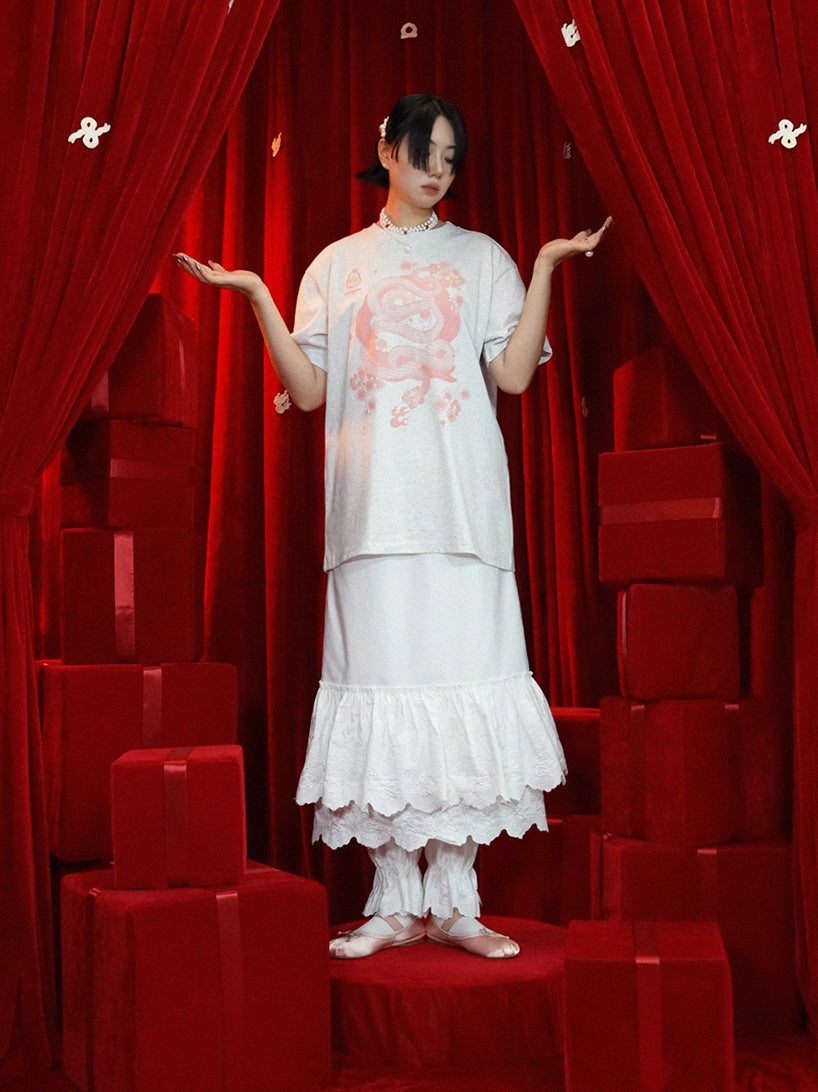 Tiered Lace Mermaid Long-Skirt