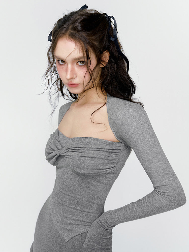 Plain Nichi Tight Set Bolero&Bare-Top&Long-Skirt