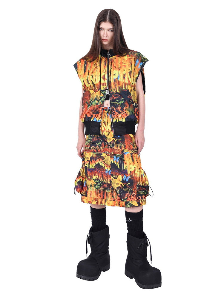 Unisex Reversible Fur Hoodie Double-Zip Vest