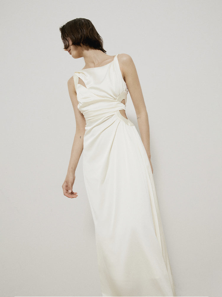 Side-cut Nichi Elegant Chic Long Summer One-piece