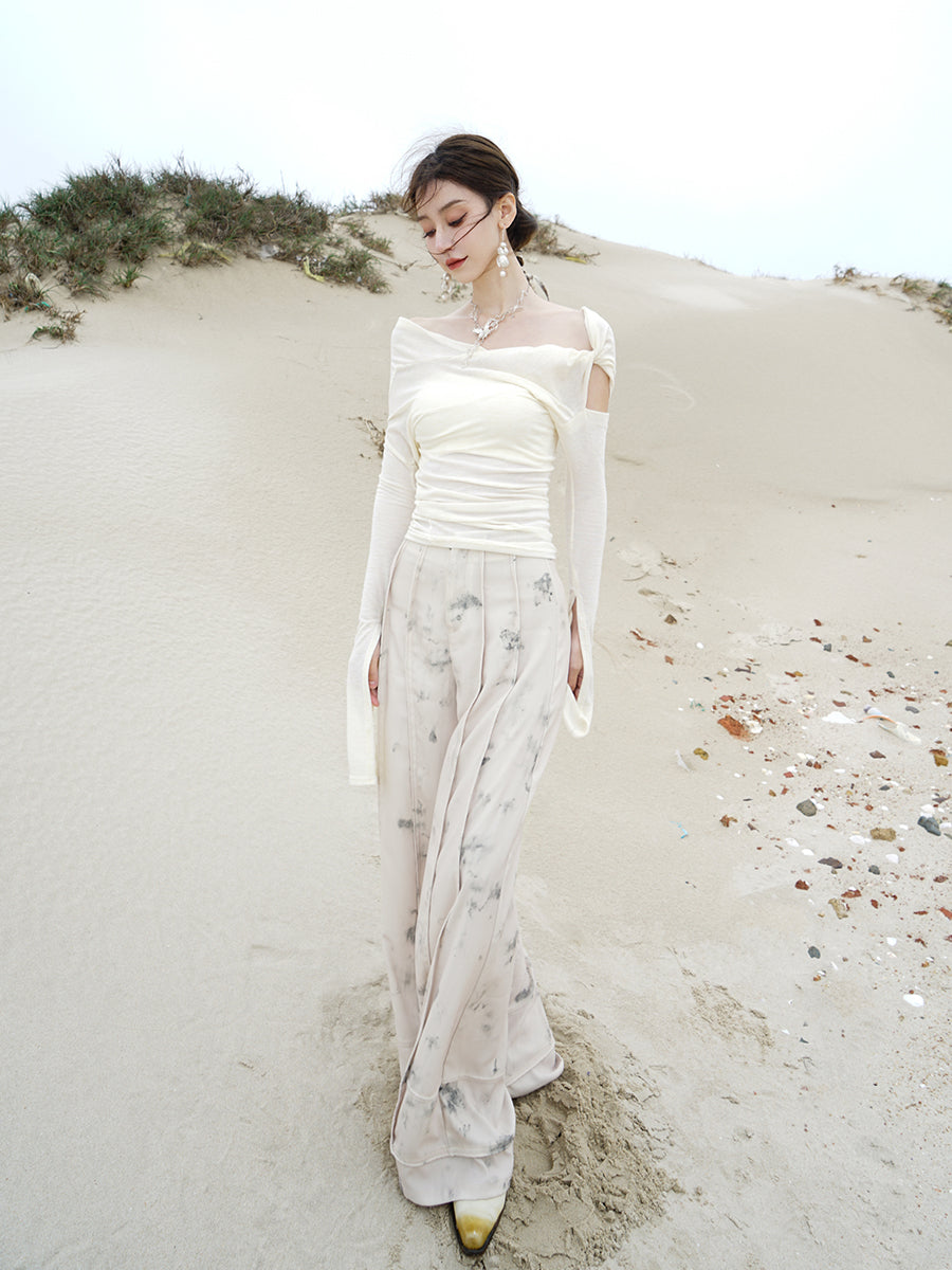 Blume Retro 2way CLOSY Setup Bluse & Wide-Hosen