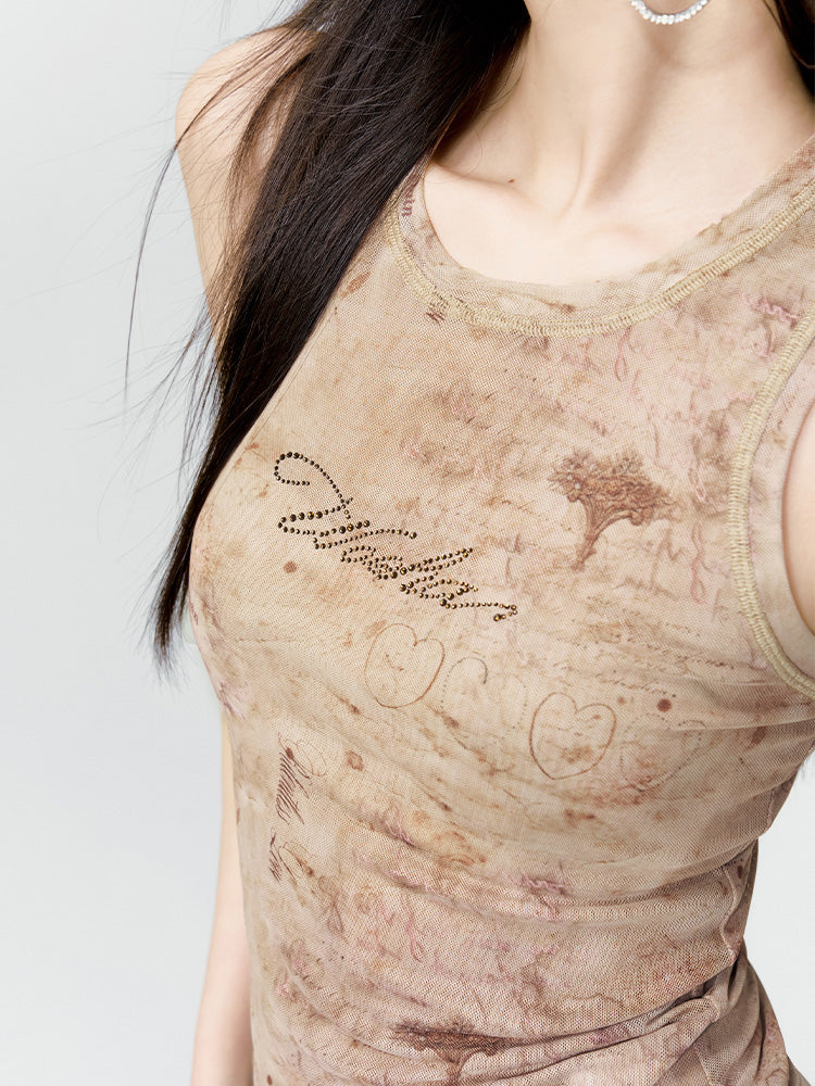 Retro Heart Summer Tank-Top