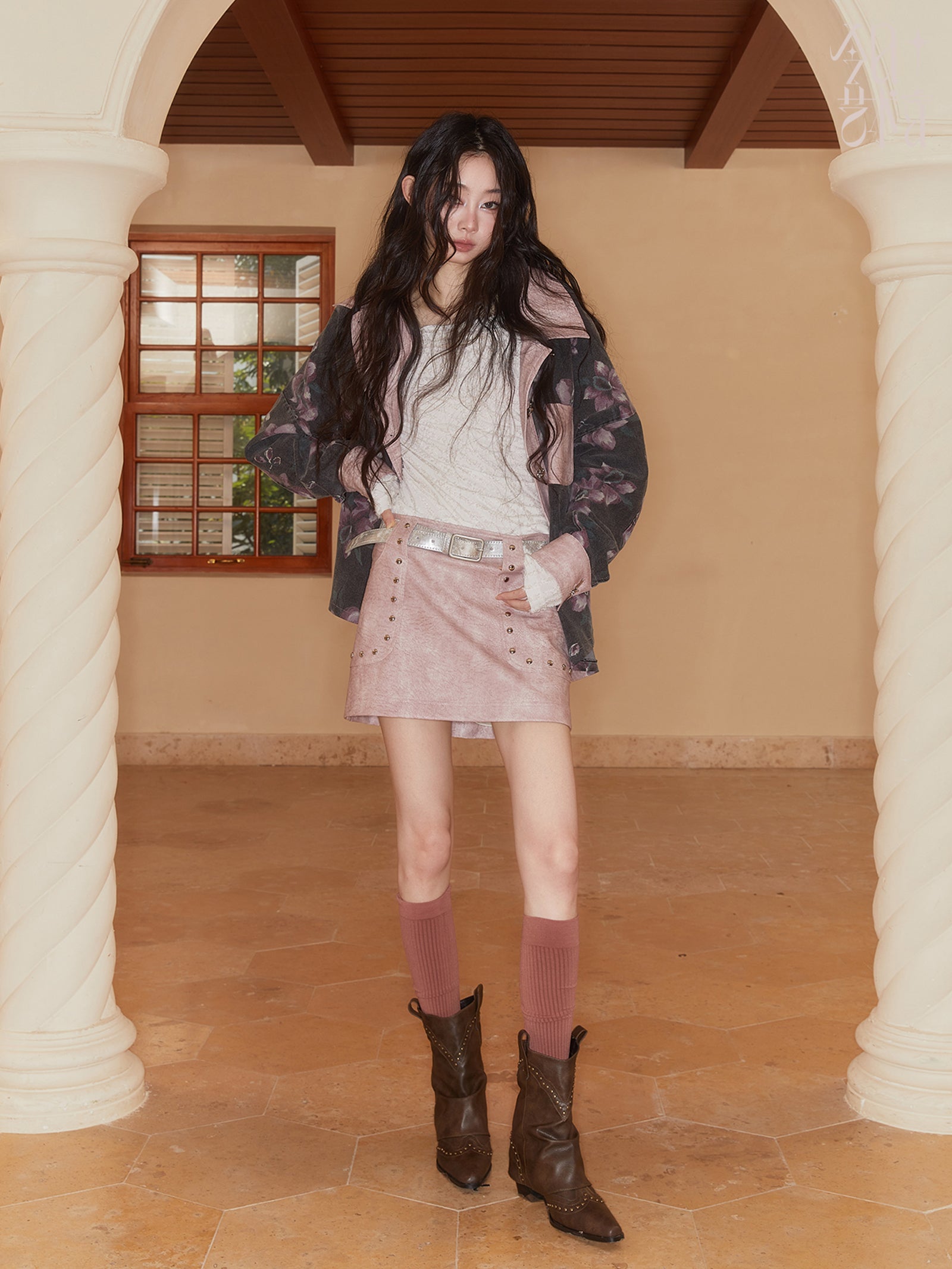 Denim Flower Retro Oversize Jacket