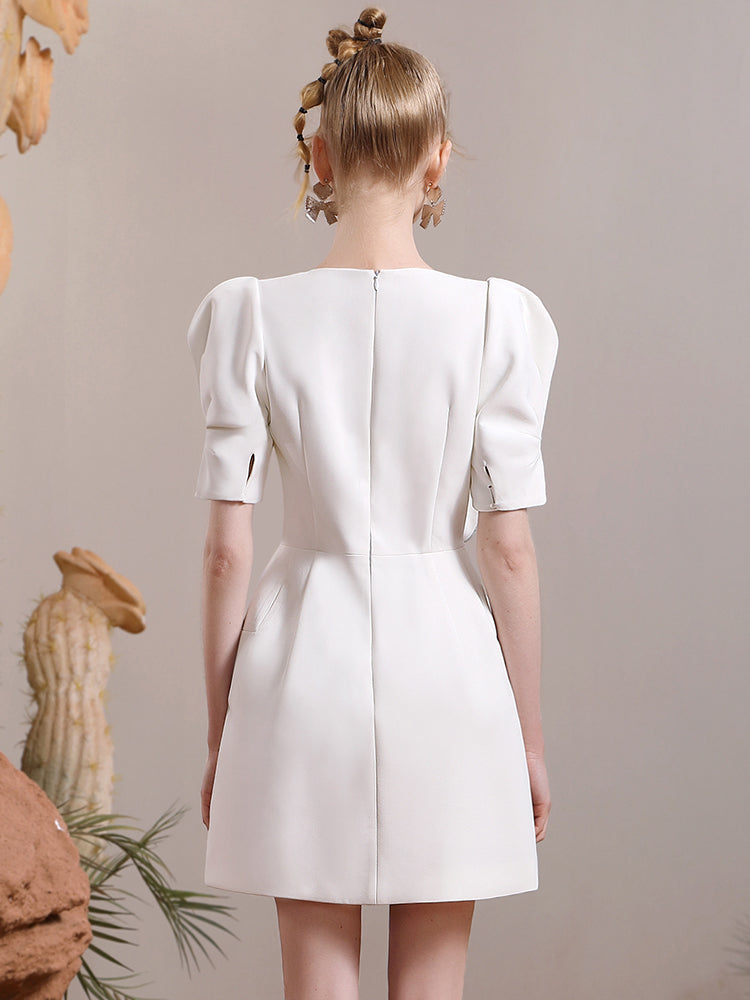 Elegant Rose Simple Classic Robe One-pièce