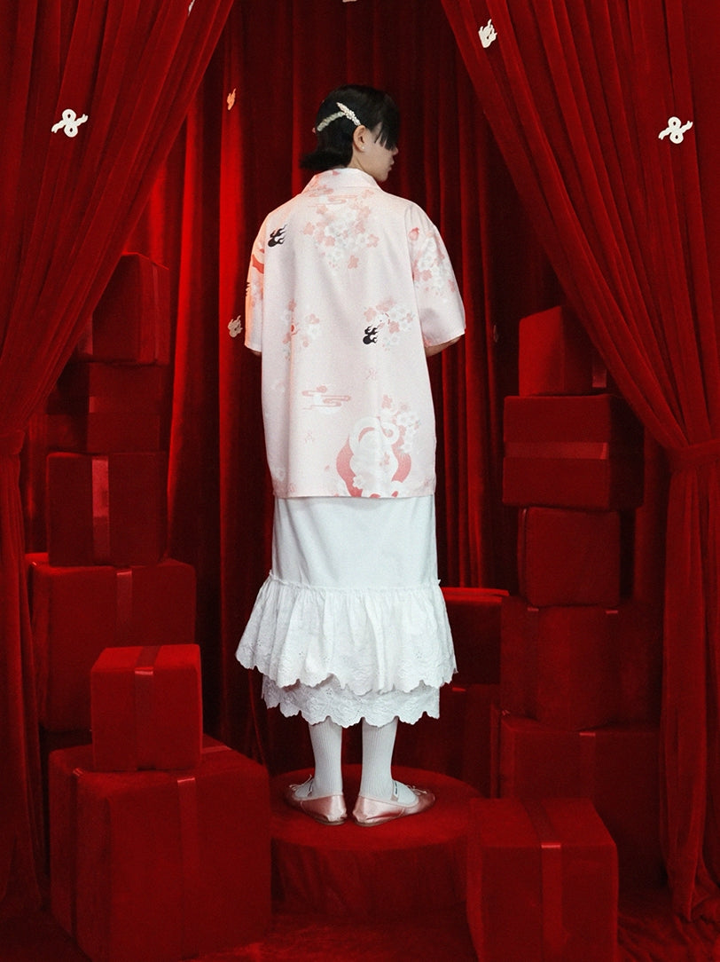 Tiered Lace Mermaid Long-Skirt