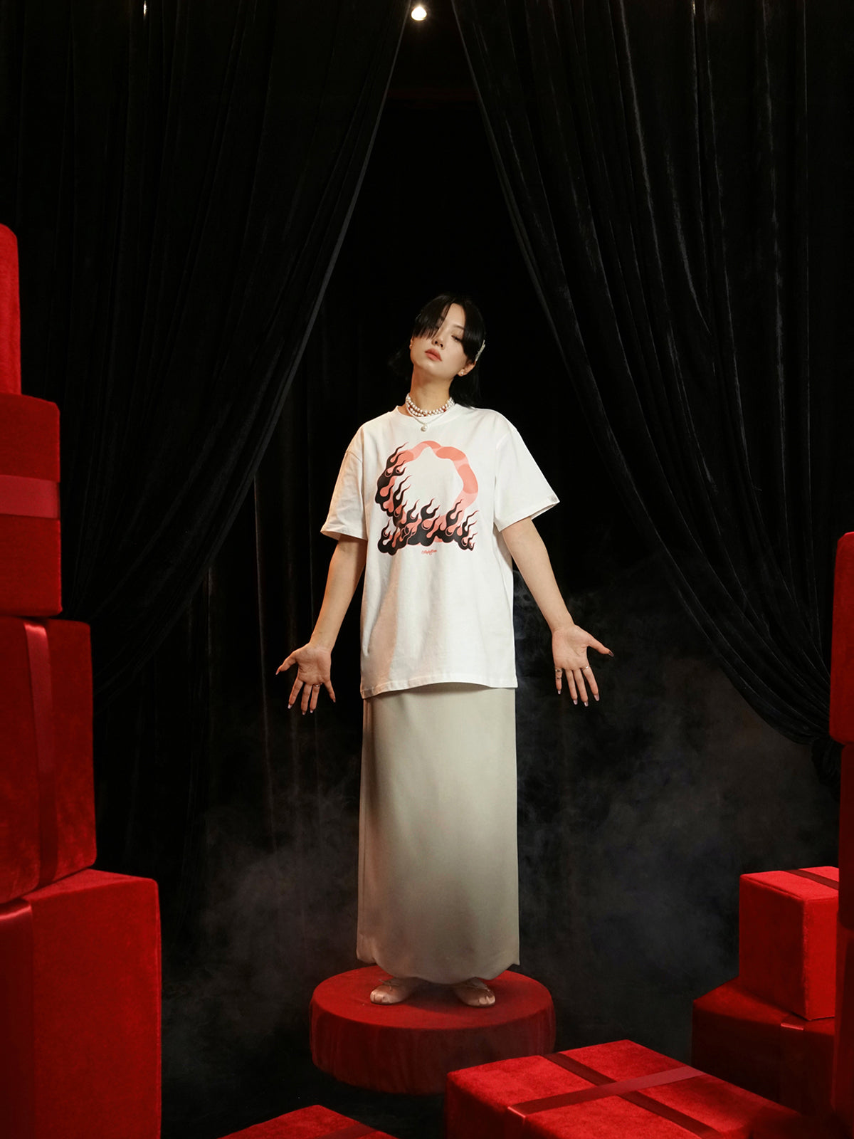 Ovresize Casual Print T-Shirt