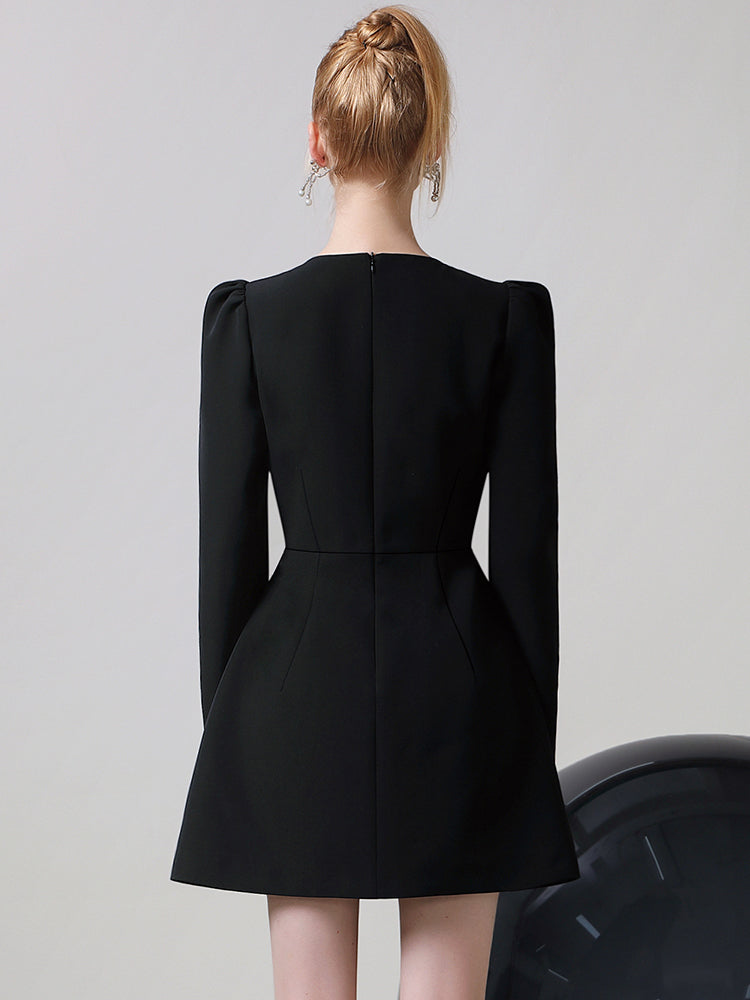 Chic Monotone Simple Short One-Piece
