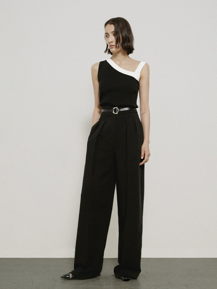 Strait Wide-Leg Classy Chic Pants