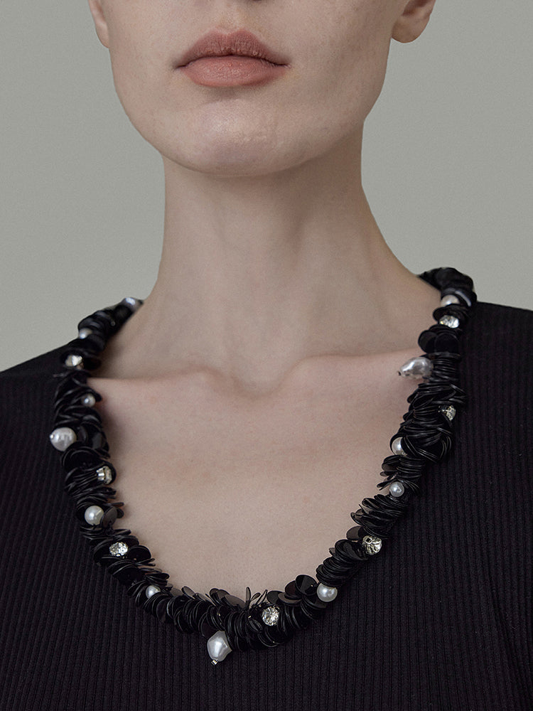 Bijou Classy Chic Round-Neck Elegant Flare One-Piece