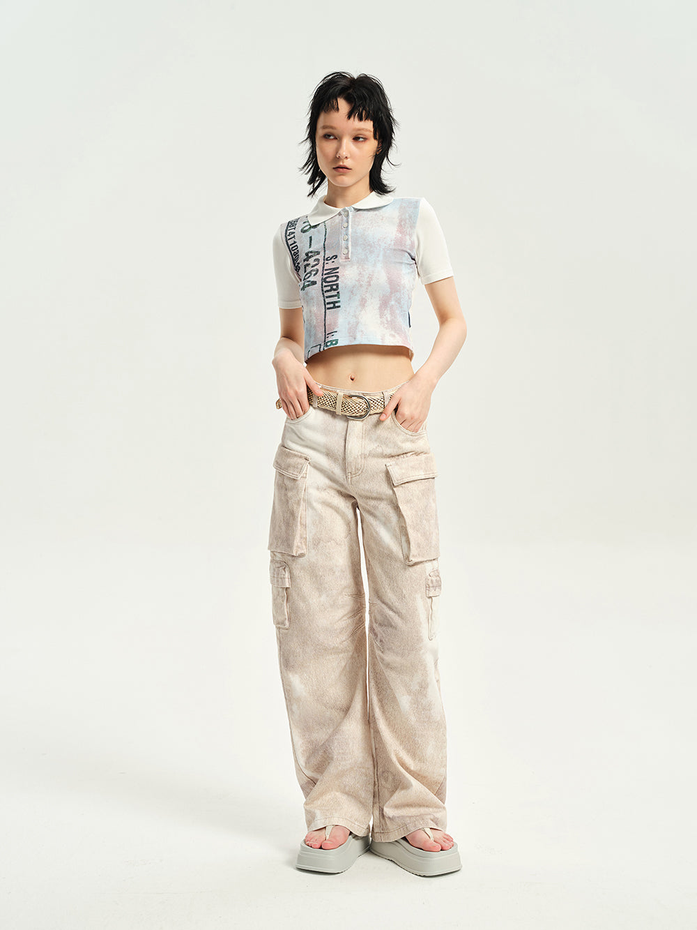 Coute-coll rétro pâle rétro de polo